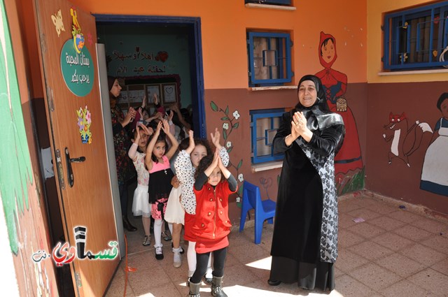 كفرقاسم – فيديو: بساتين الامل, السلام , والمحبة تحتفل بعيد الام على انغام عمو انس وجوقته ..